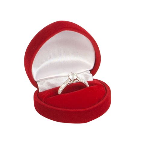 velvet ring holder heart